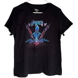 Disney Hades Graphic T-Shirt‎ mens S Black Hercules Villain Tee